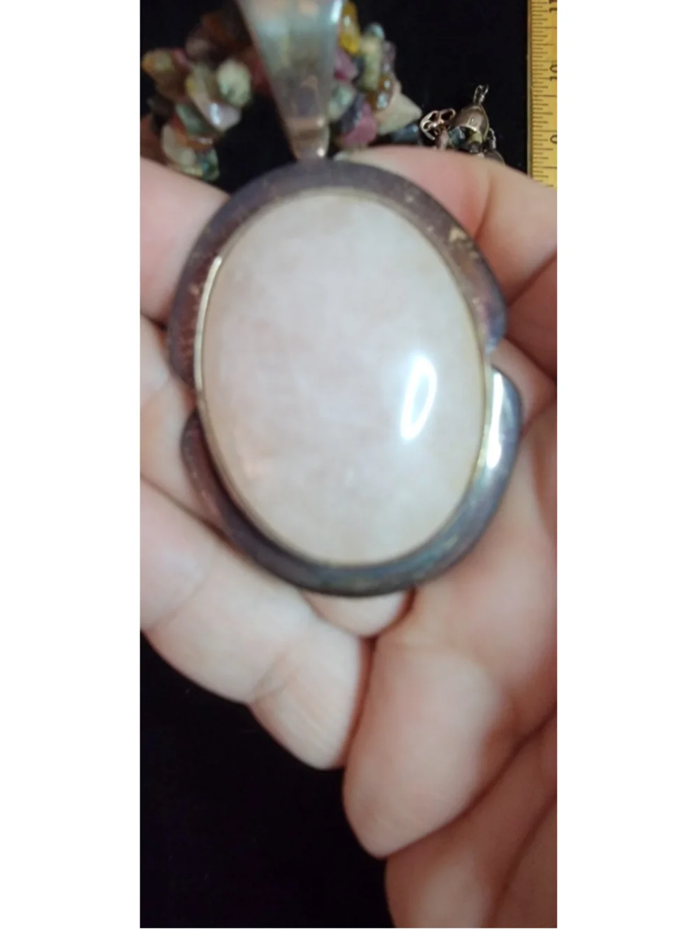 Jay King Mine Finds DTR 925 Sterling Silver Rose Quartz Pendant Multi Gem 37